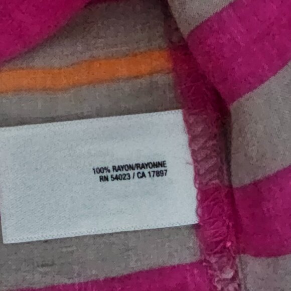 Old Navy Pink Stripe Chest Pockets Button Front Long Sleeve Shirt Women's Medium - Picture 8 of 15